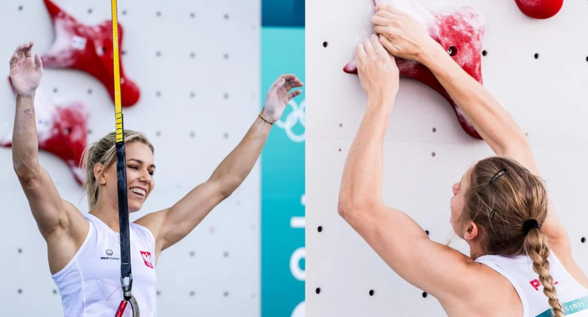 Dwie medalistki we wspinaczce na czas - Aleksandra Mirosław i Aleksandra Kałucka. Zdjęcie International Federation of Sport Climbing (IFSC)