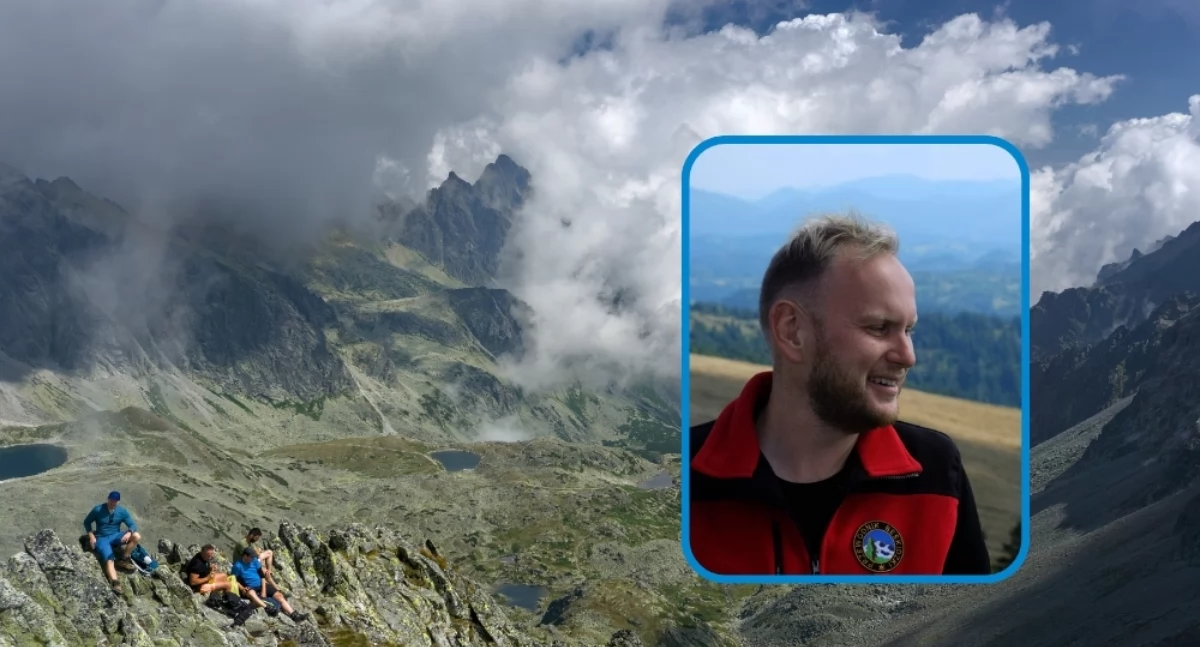 Panorama Tatr z Rusinowej Polany - Młynarz, Ganek, Wysoka i Rysy pod chmurami. Fot. Kuba Polanowski