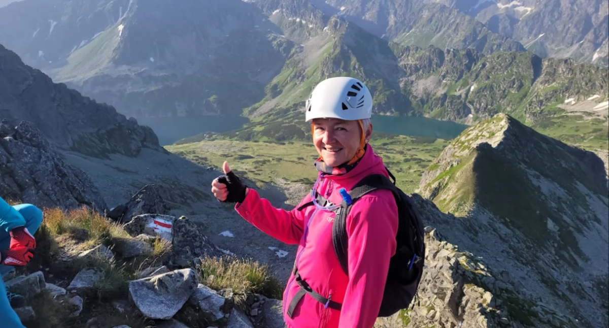 Marzena Urbaniak-Tasarz na Orlej Perci. Fot. Archiwum Marzeny Urbaniak-Tasarz.