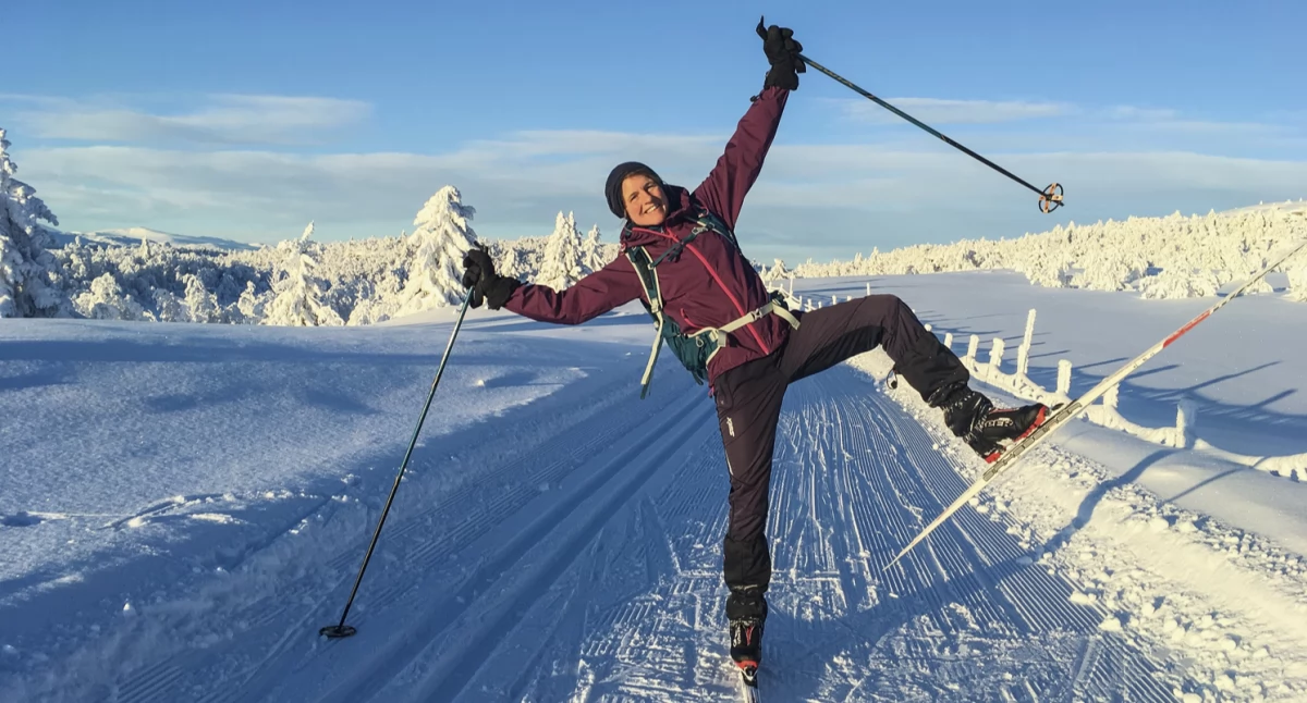 Na szlakach towarzyszyli mi sprawdzeni przyjaciele. Na zdjęciu Barbara Liv Eriksen, instruktor narciarstwa biegowego. Zdjęcie Anna Kłos