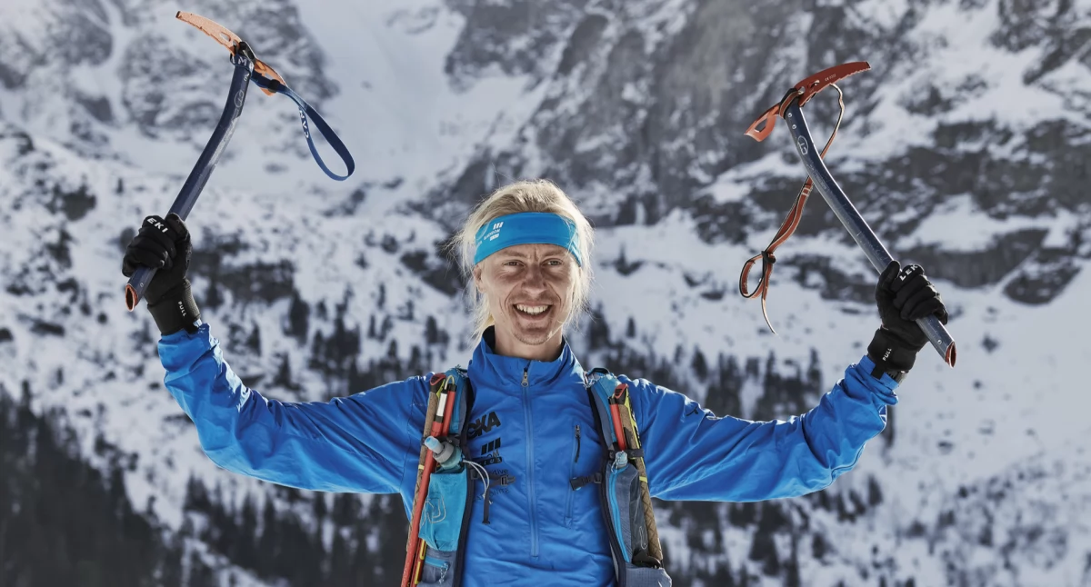 Szczęśliwy Roman na mecie. Fot. Jan Nyka