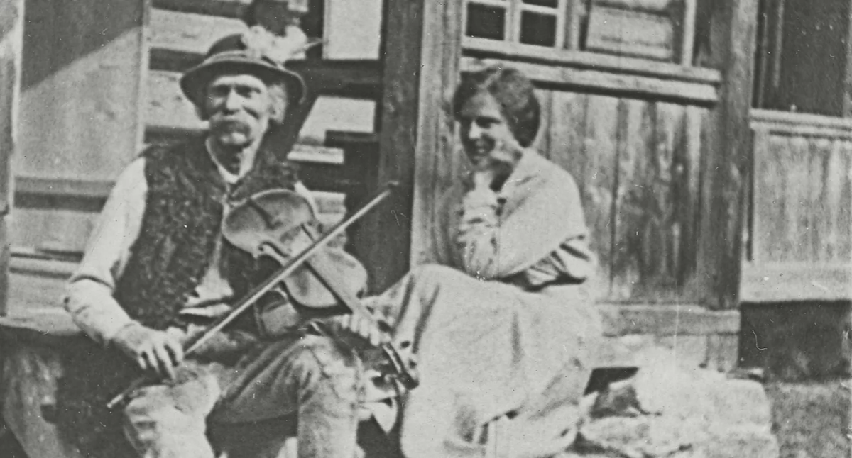 Bartuś Obrochta z Heleną Dłuską fot. archiwum Ośrodka Dokumentacji Tatrzańskiej im. Zofii Radwańskiej-Paryskiej i Witolda H. Paryskiego (TPN) w Zakopanem