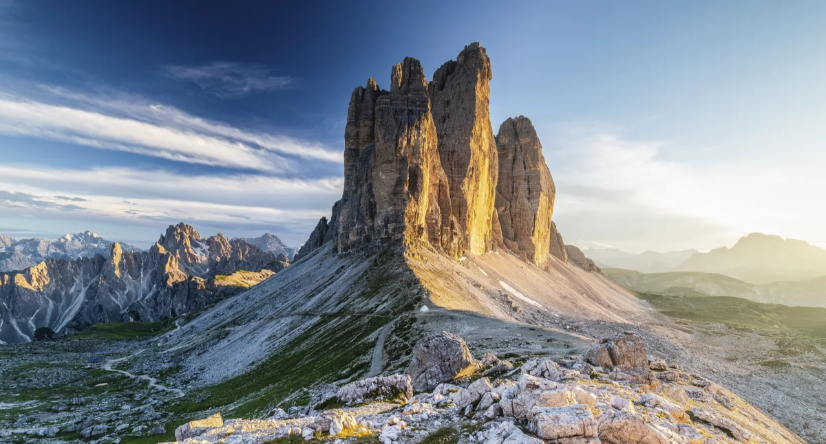 Tre Cime di Lavaredo, widok z przełęczy Forcella Lavaredo Fot. Mikołaj Gospodarek