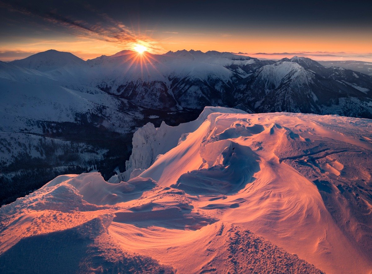 Zimowa panorama tatrzańska, zdjęcie Karol Nienartowicz