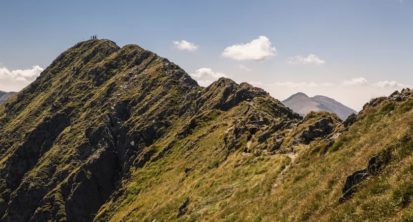 Rumunia, Góry Fogaraskie, grań prowadząca bezpośrednio na Moldoveanu. Zdjęcie Grzegorz Stodolny