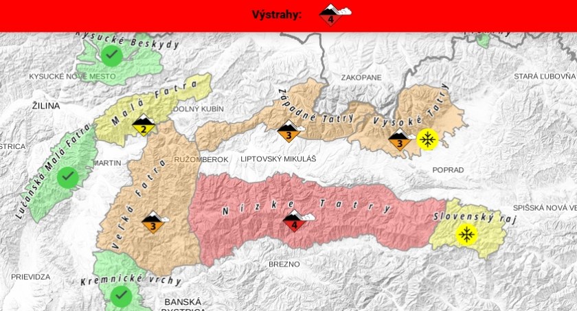 Zagrożenie lawinowe w słowackich Tatrach