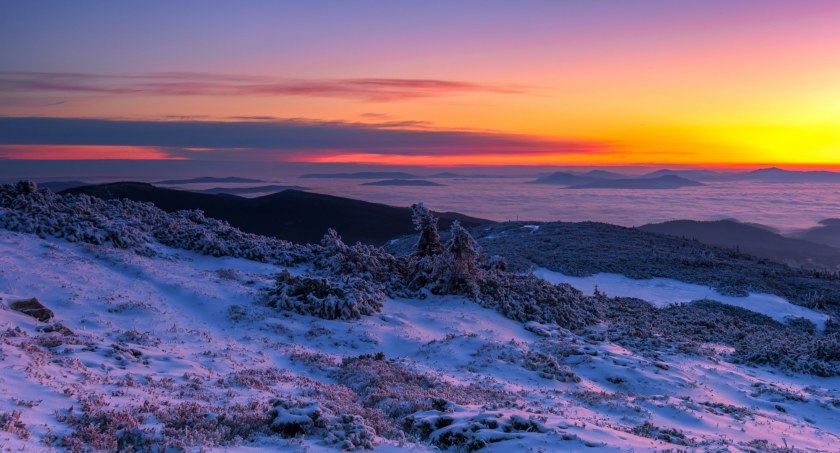 Wschód słońca nad Beskidami na długo zostaje w pamięci, zdjęcie Michał Sośnicki