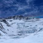 Ściana Lhotse i podejście na przełęcz Południowa widziana z C1