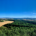 Pogórze Kaczawskie, w tle Karkonosze | Fot. Szymon Matuszyński