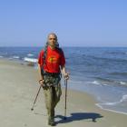 Kuba Terakowski podczas marszu od Świnoujścia do Helu. Zdjęcie z archiwum Kuby...