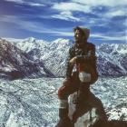 Michał Kochańczyk na lodowcu Garmo w Pamirze Tadżyckim w 1973 roku. Zdjęcie Jerzy...