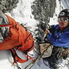 Kacper Tekieli w ścianie Eigeru. Zdjęcie Andrzej Życzkowski