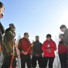 Ania Czerwińska z uczestnikami Biwaku Zimowego 