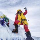 Magdalena Gorzkowska na szczycie Manaslu. Zdjęcie z archiwum prywatne Magdaleny...