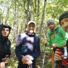 Na szlaku z Cisnej do Komańczy, od lewej; Kasia i Marcin z Piły, Kuba z Zabrza i Daniel...