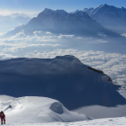 Droga do obozu II na Dhaulagiri. Widoczny masyw Annapurny. Zdjęcie Zdjęcie z archiwum...