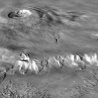 Szczyt Olympus Mons na Marsie. Obraz...