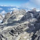 Widoki na ściany Dolomitów z via ferraty Sentiero Benini. Zdjęcie Tomasz Cylka