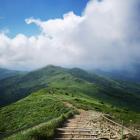 Po ponad dwóch miesiącach wędrówki dotarliśmy w góry, na zdjęciu bieszczadzkie połoniny...