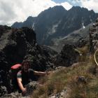 Kacper Tekieli pod Dziką Turnią na głównej Grani Tatr, lato 2013 r. Zdjęcie Andrzej...