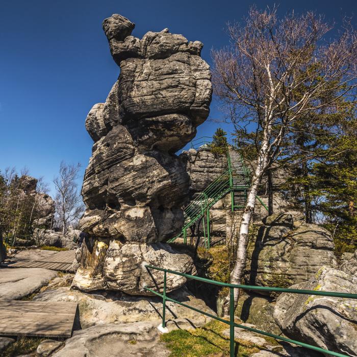 Forma skalna "Wielbłąd" na szczycie Szczelińca Wielkiego