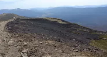 Skutki pożaru na Połoninie